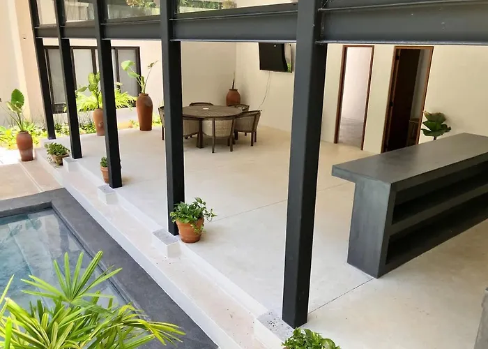 Groups For 8 Guest With 2 Bedrooms Balcony Common Pool Gym Yoga And Mini Market Ximbal Holiday home Tulum