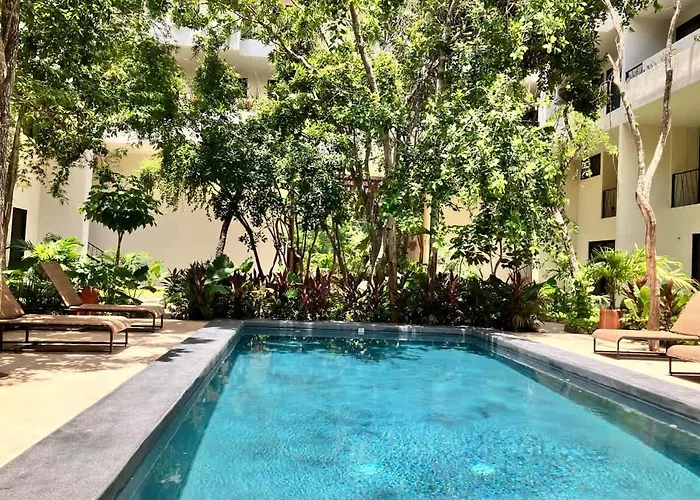 Holiday home Groups For 8 Guest With 2 Bedrooms Balcony Common Pool Gym Yoga And Mini Market Ximbal Tulum